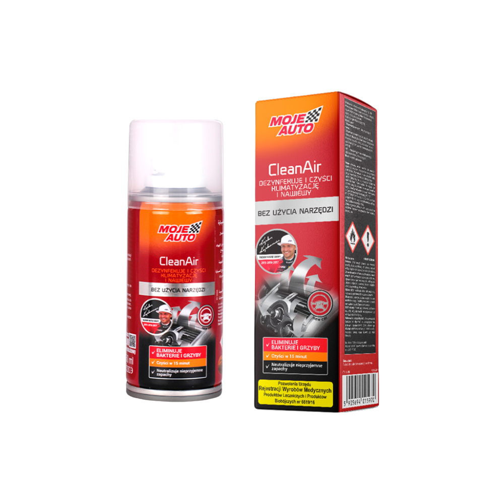 بخاخ روائح مكيف السيارات | Moje CleanAir - AC/Cleaner RED 150 ML
